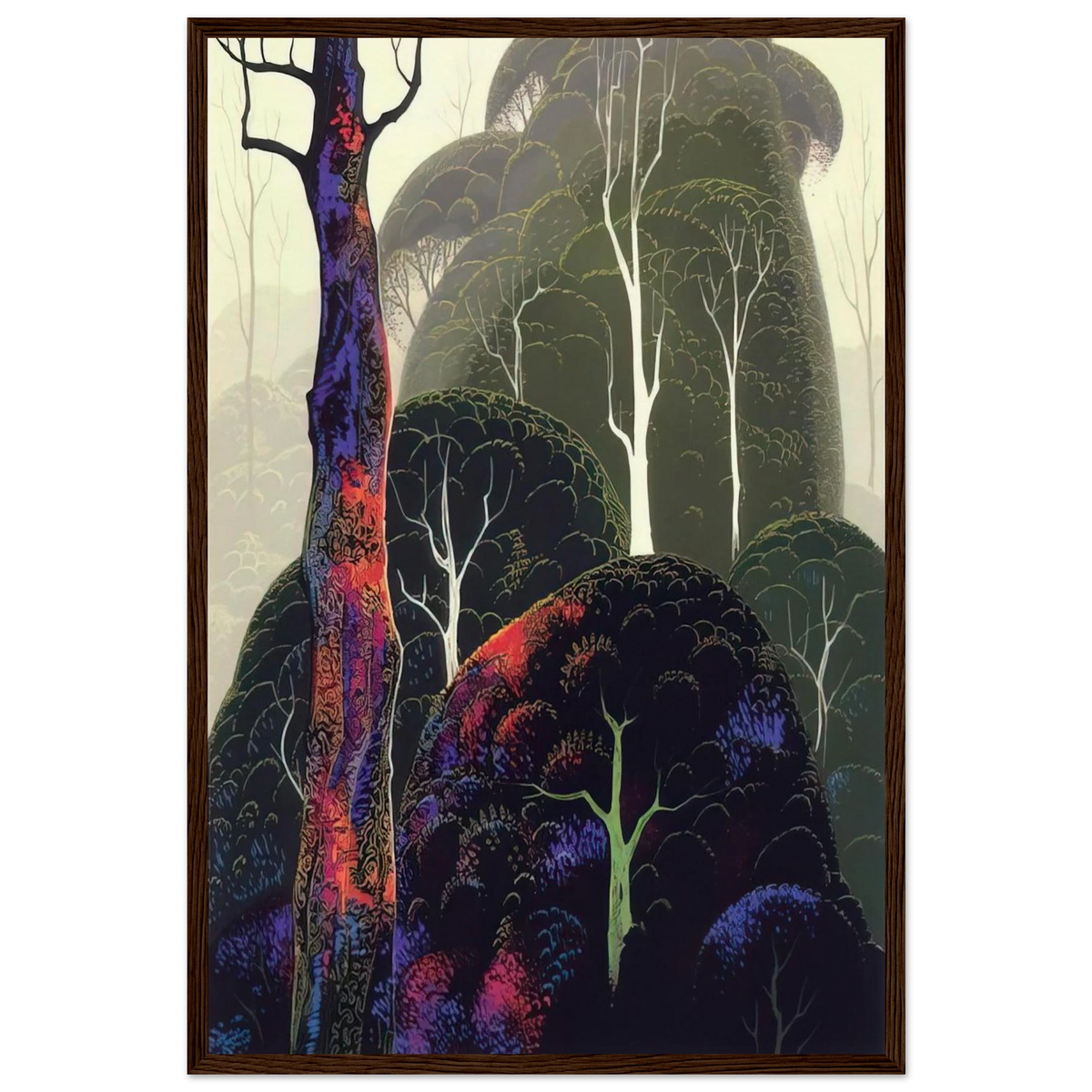 Early Autumn Framed Poster | Eyvind Earle Framed Prints Wall Art | Eyvind Earle Prints