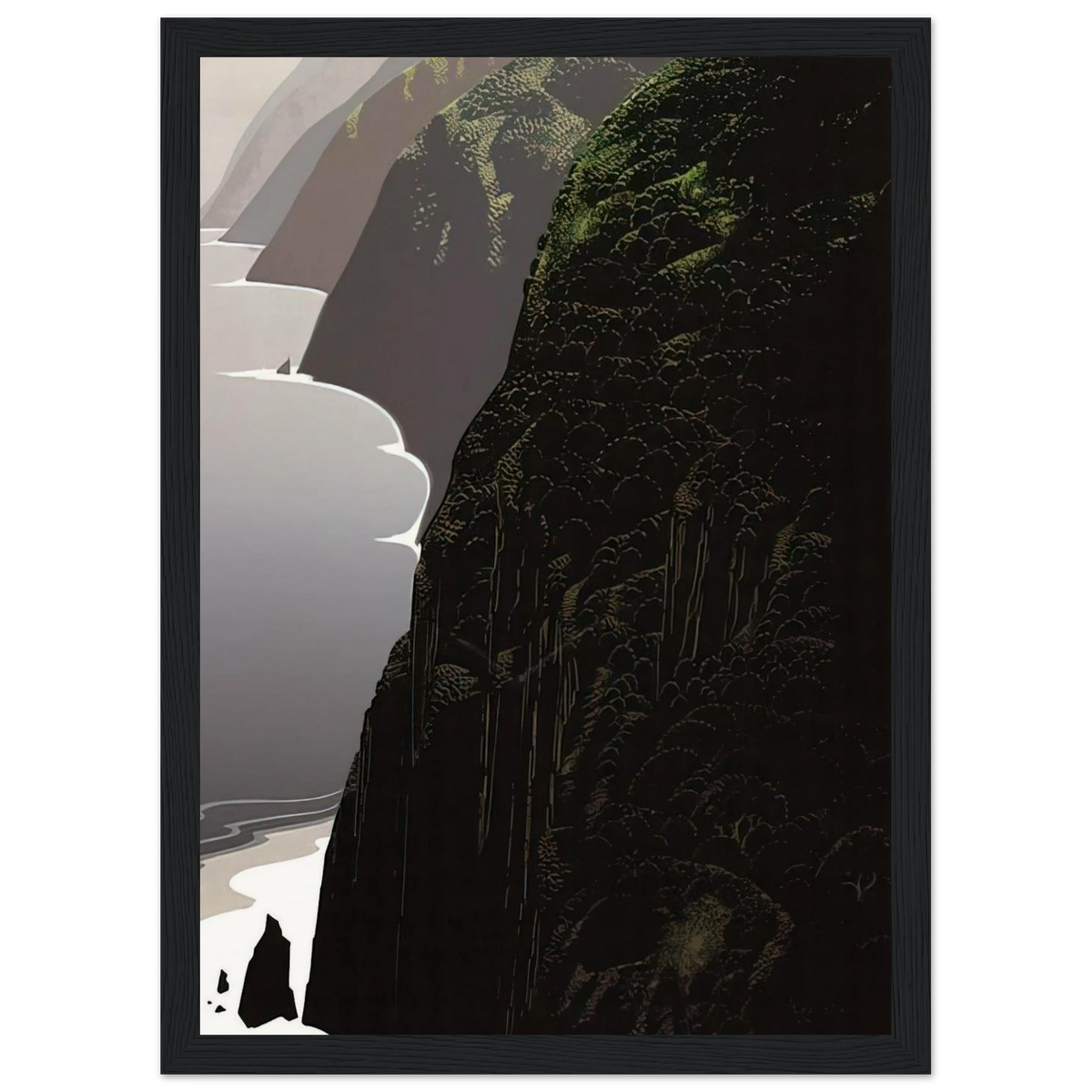 Big Sur Coastline Framed Poster | Eyvind Earle Framed Prints Wall Art | Eyvind Earle Prints