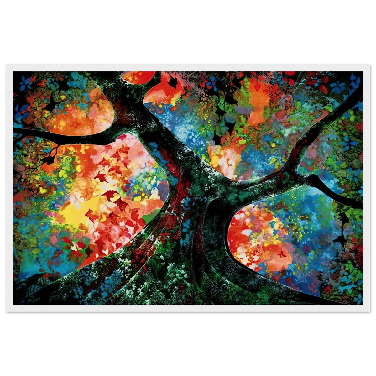 Waves of Golden Fire Framed Poster | Eyvind Earle Framed Prints Wall Art | Eyvind Earle Prints