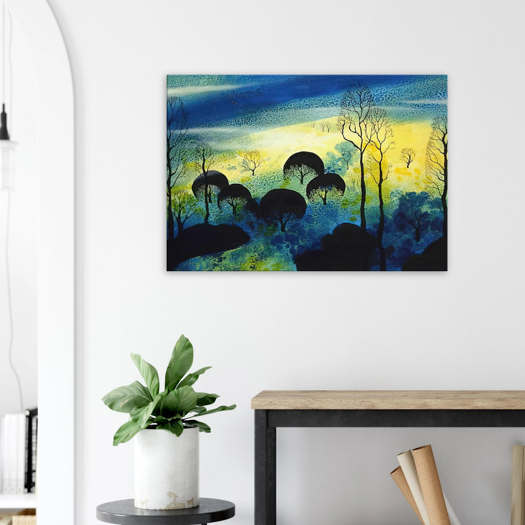 Pastures Through the Fog Canvas | Eyvind Earle Canvas | Eyvind Earle Prints