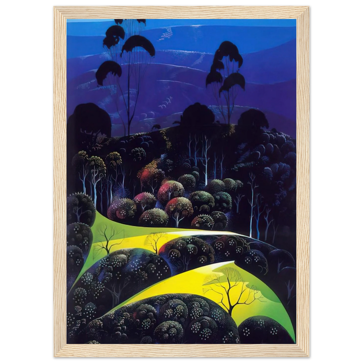 Inland from the Sea Framed Poster | Eyvind Earle Framed Prints Wall Art | Eyvind Earle Prints