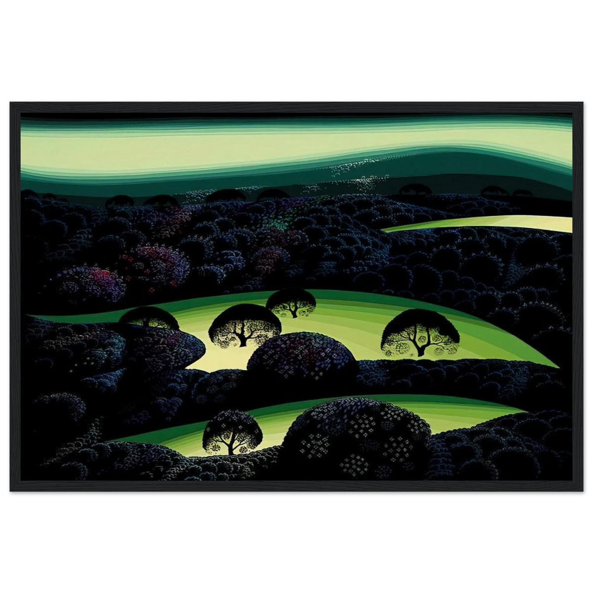 Nocturne Framed Poster | Eyvind Earle Framed Prints Wall Art | Eyvind Earle Prints