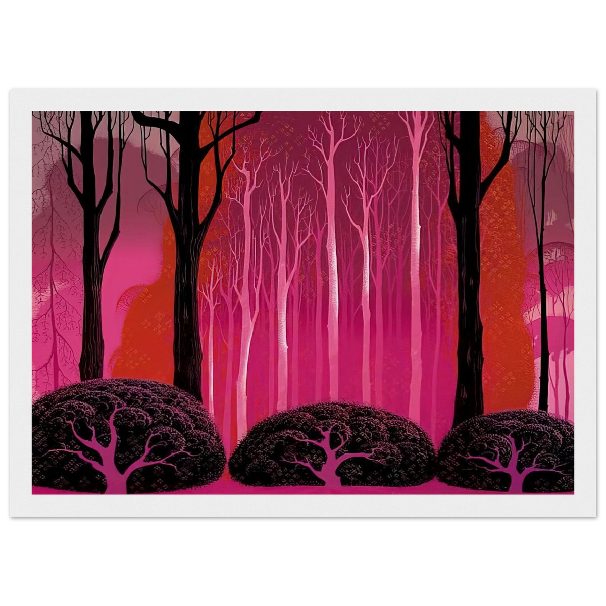 Crimson Glory Framed Poster | Eyvind Earle Framed Prints Wall Art | Eyvind Earle Prints