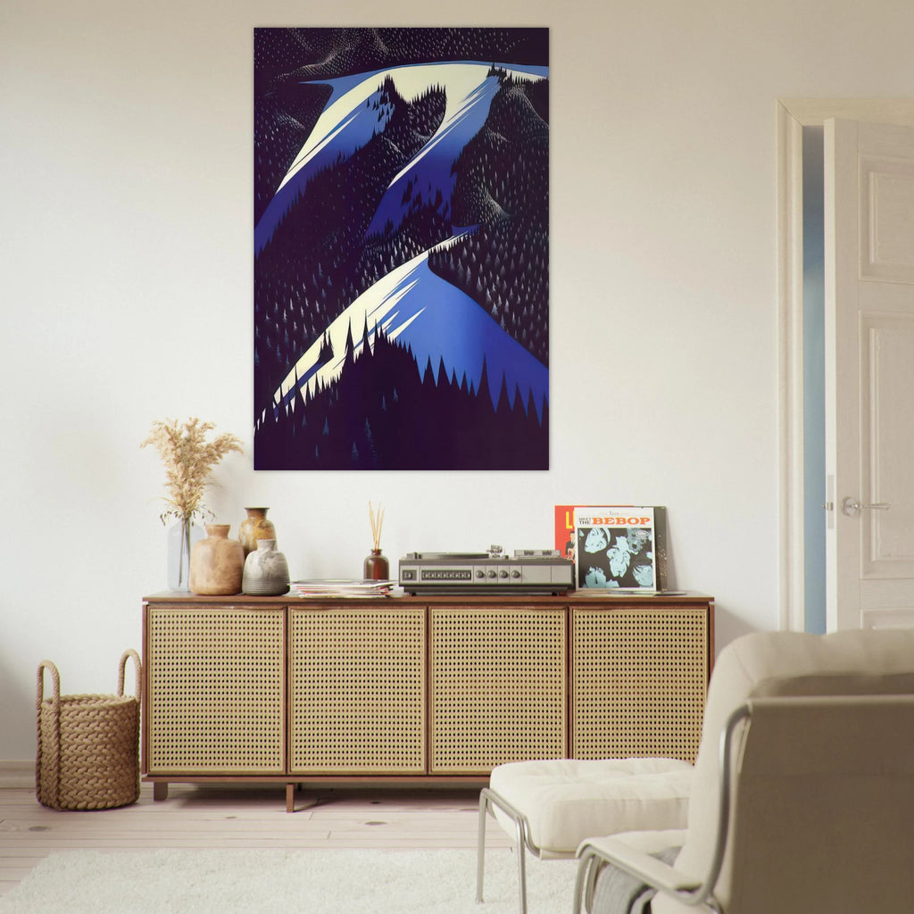 Black Evergreen Forest Poster | Eyvind Earle Poster | Eyvind Earle Prints