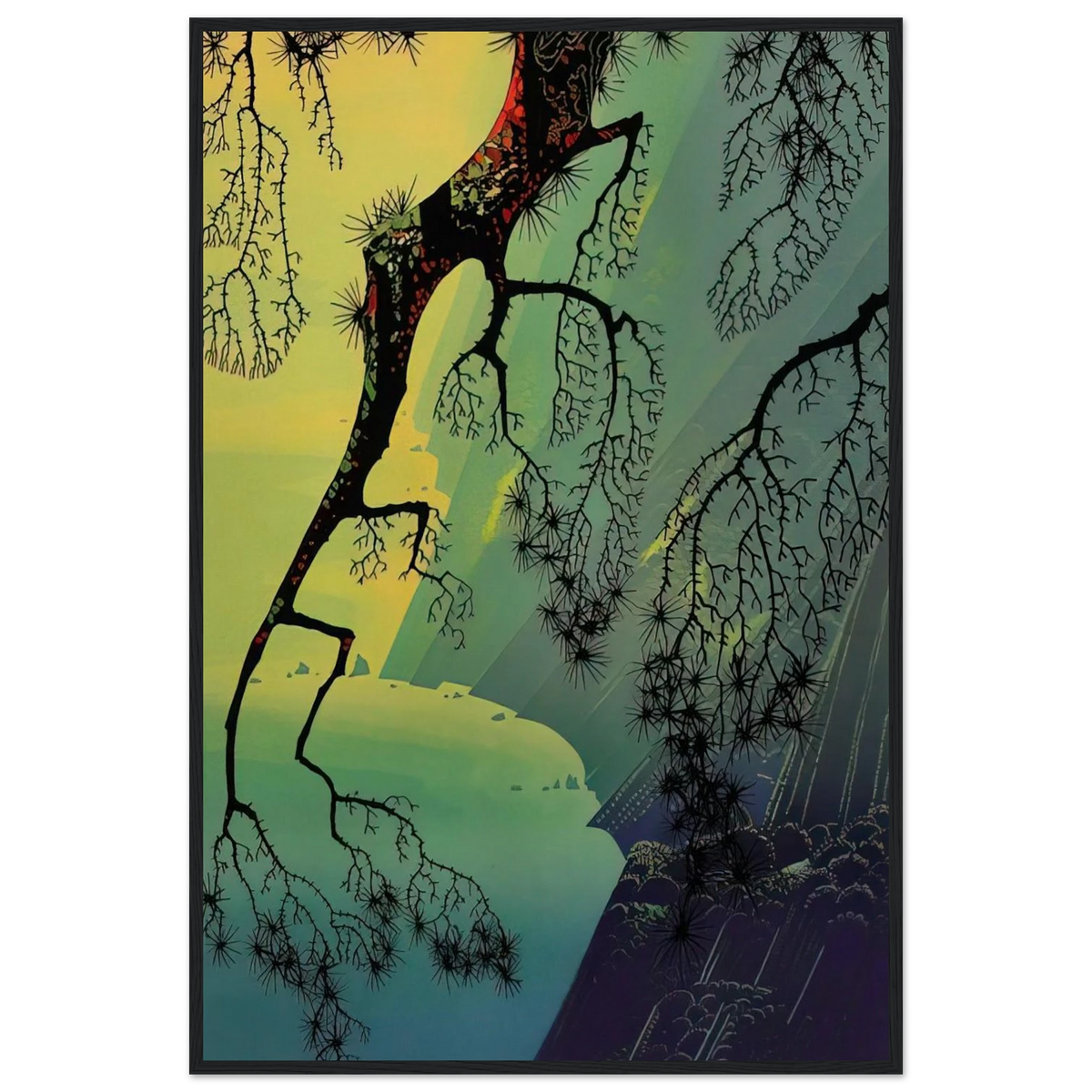 Fog Mist Framed Poster | Eyvind Earle Framed Prints Wall Art | Eyvind Earle Prints