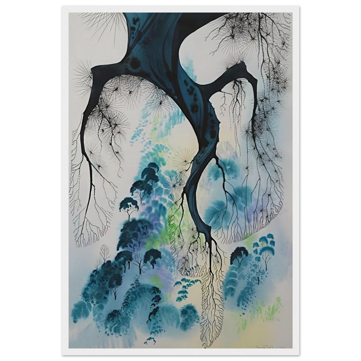 Coastline Framed Poster | Eyvind Earle Framed Prints Wall Art | Eyvind Earle Prints