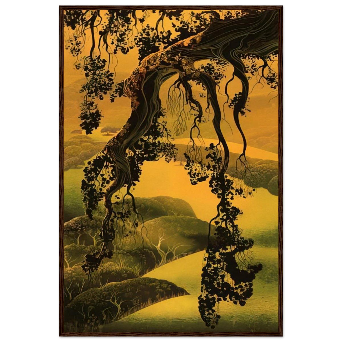 Yorktown Branch Framed Poster | Eyvind Earle Framed Prints Wall Art | Eyvind Earle Prints