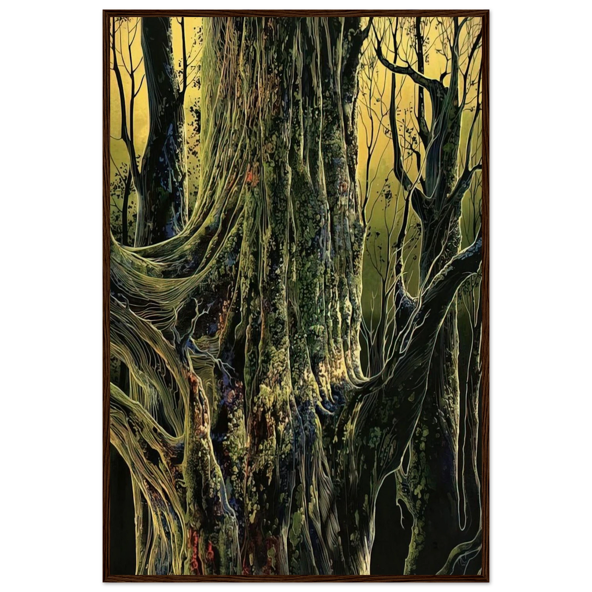 Ancient Tree Framed Poster | Eyvind Earle Framed Prints Wall Art | Eyvind Earle Prints