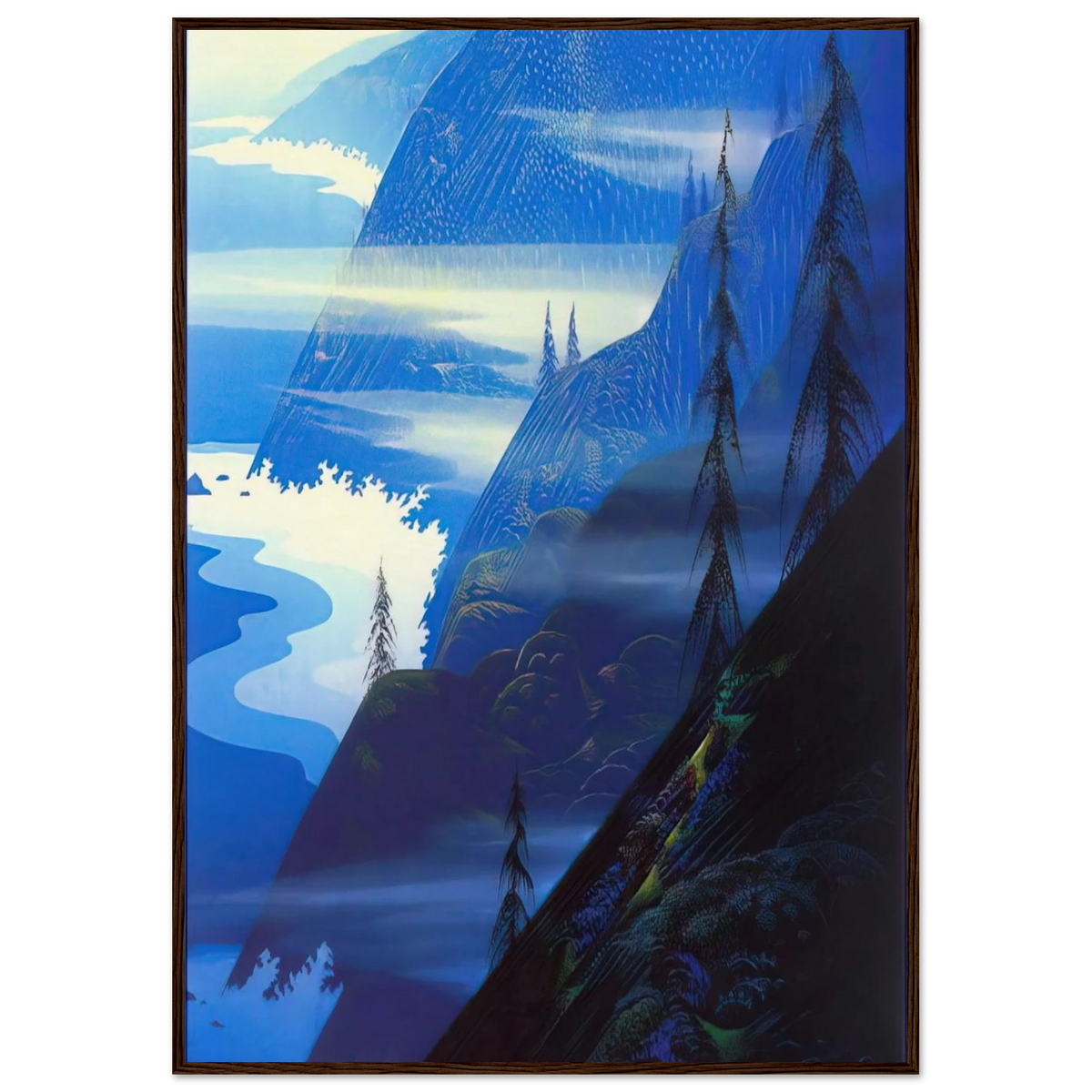 Stardust blue Framed Poster | Eyvind Earle Framed Prints Wall Art | Eyvind Earle Prints