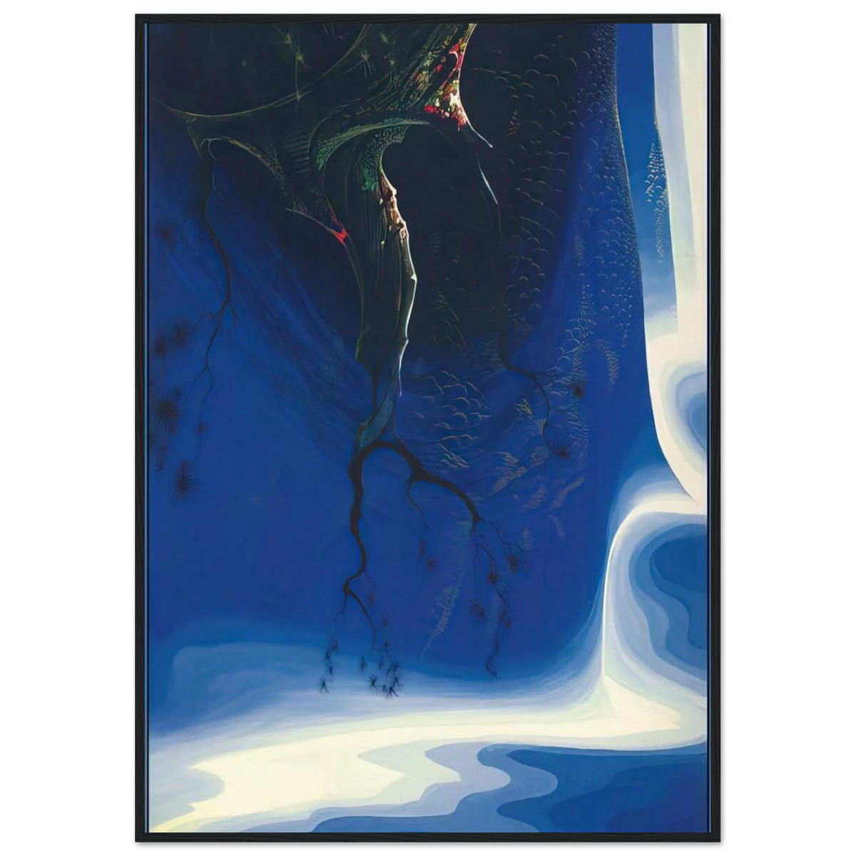 Blue Purple Mist Framed Poster | Eyvind Earle Framed Prints Wall Art | Eyvind Earle Prints