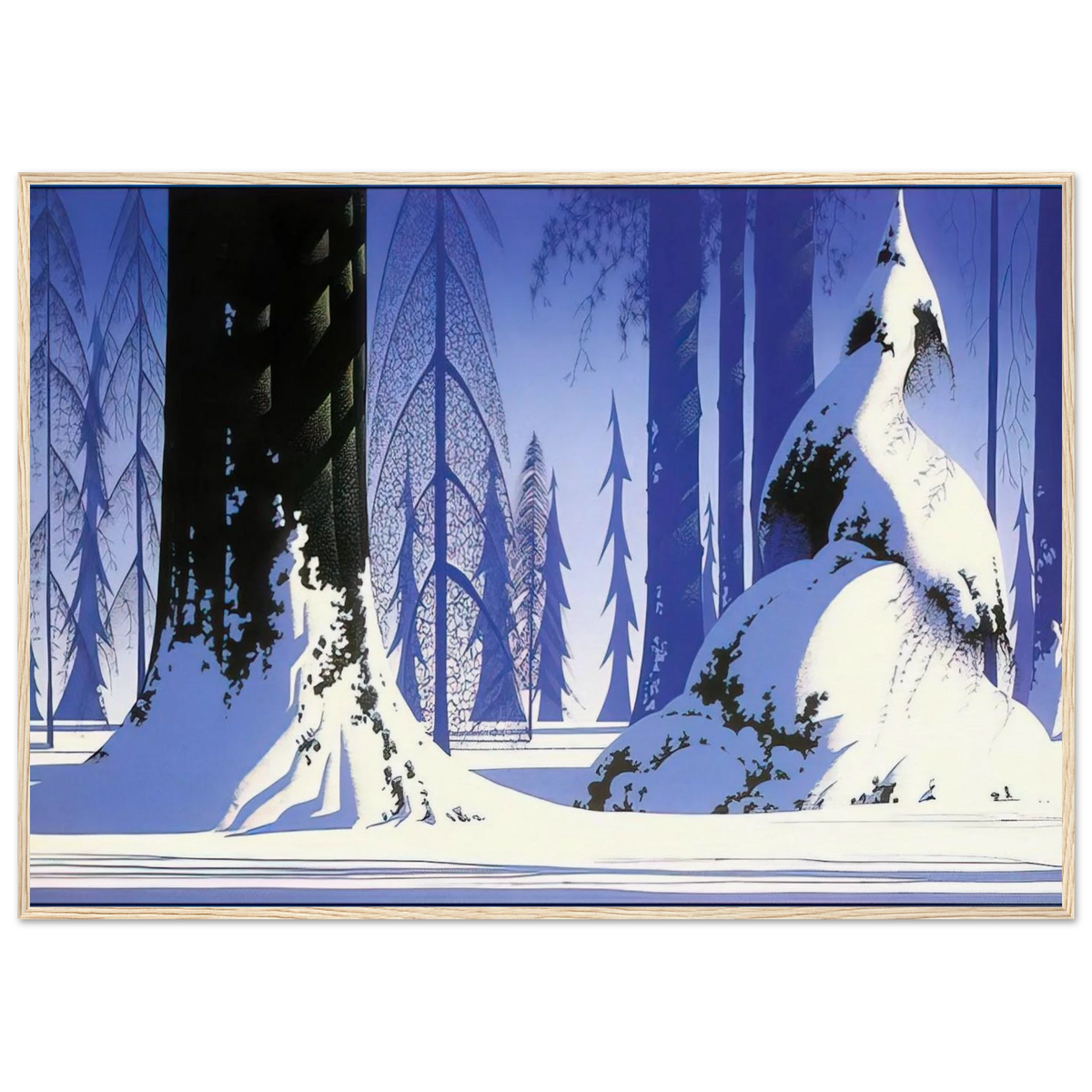 Winter Framed Poster | Eyvind Earle Framed Prints Wall Art | Eyvind Earle Prints