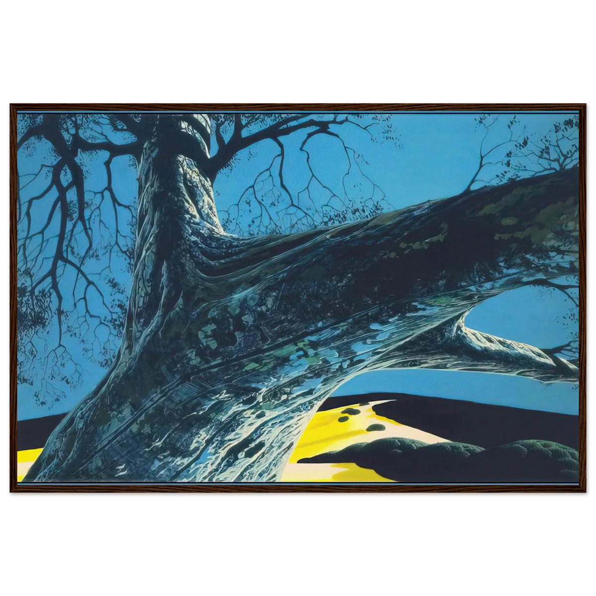 Distant Meadow Framed Poster | Eyvind Earle Framed Prints Wall Art | Eyvind Earle Prints