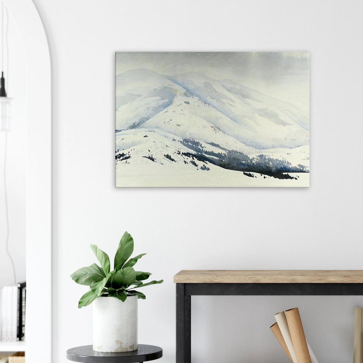 Snowy Mountain Canvas | Eyvind Earle Canvas | Eyvind Earle Prints
