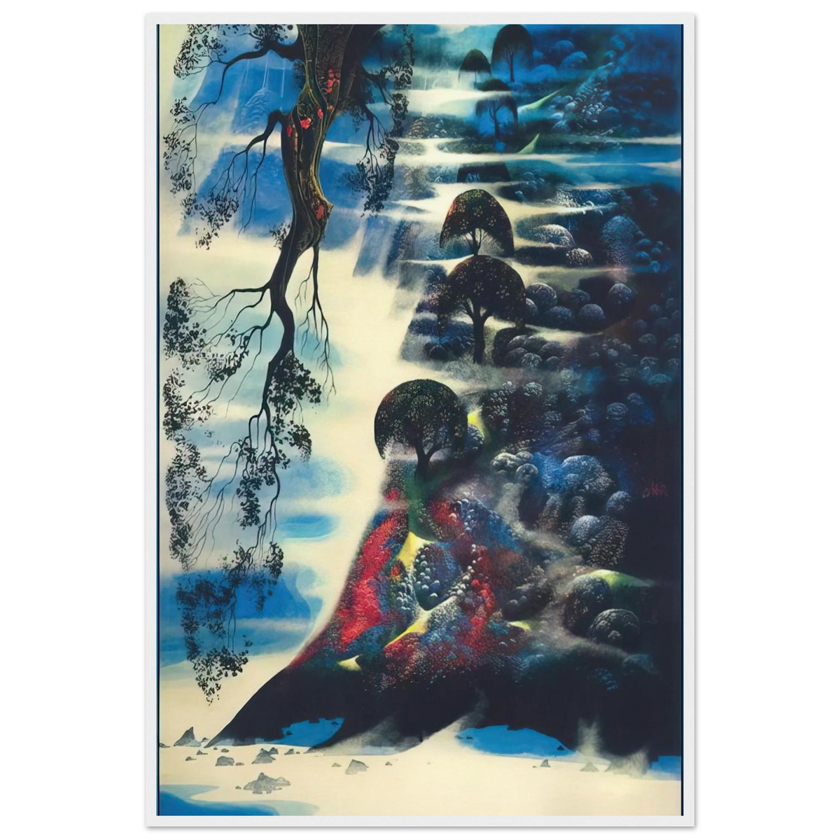 Summer Morning Mist Framed Poster | Eyvind Earle Framed Prints Wall Art | Eyvind Earle Prints
