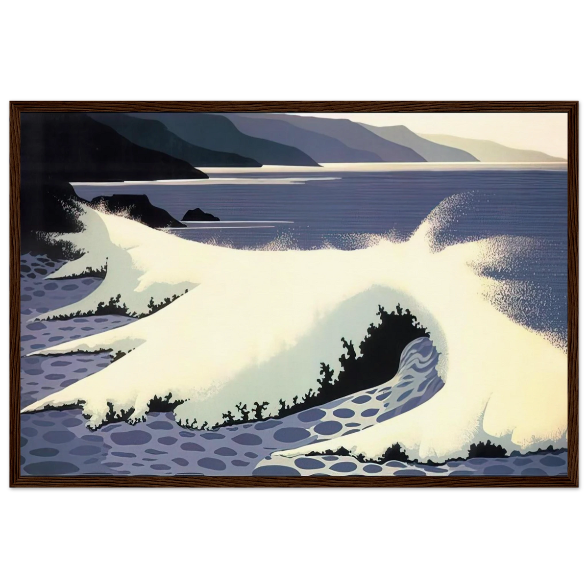 The White Wave Framed Poster | Eyvind Earle Framed Prints Wall Art | Eyvind Earle Prints