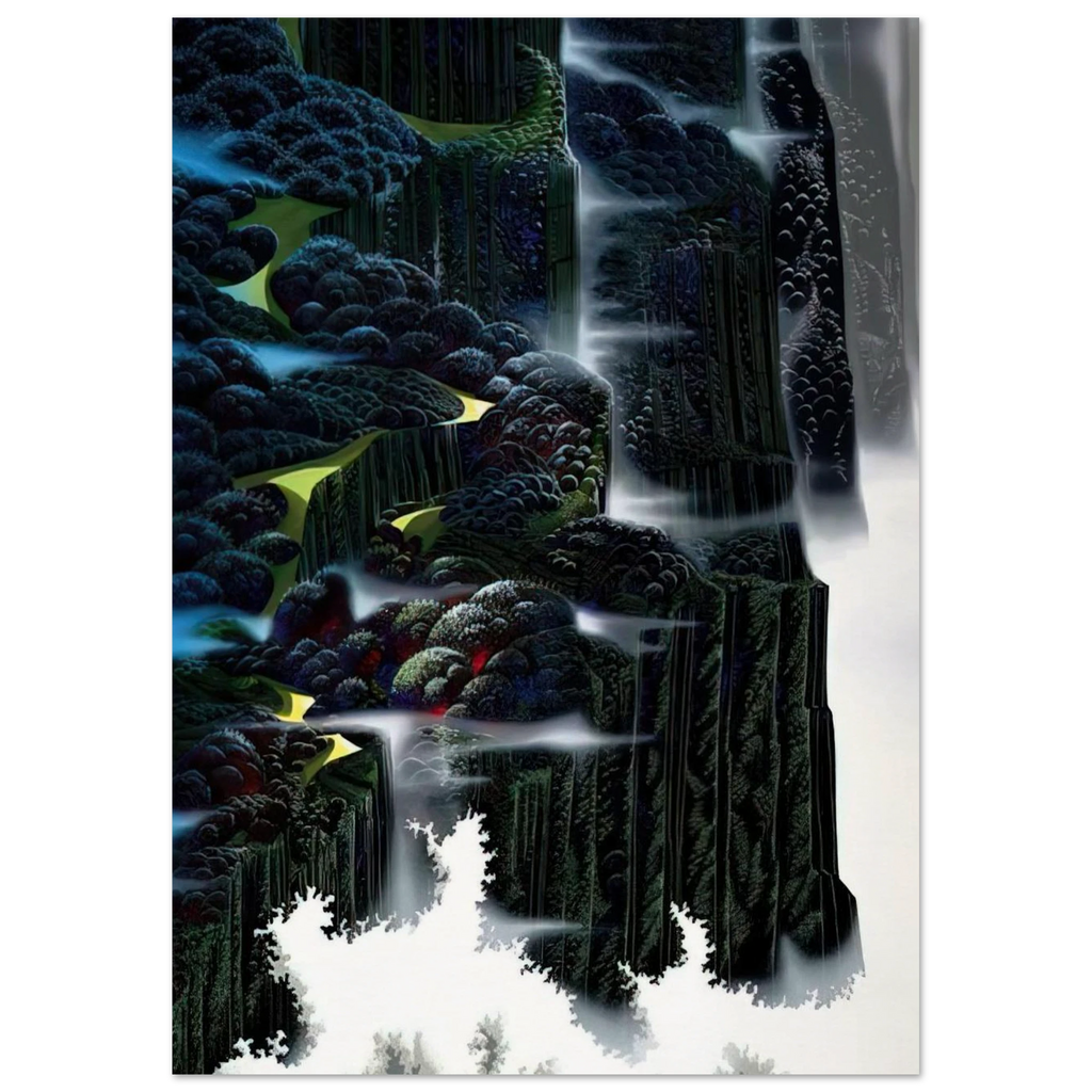 Sea Cliffs Rising Poster | Eyvind Earle Poster | Eyvind Earle Prints