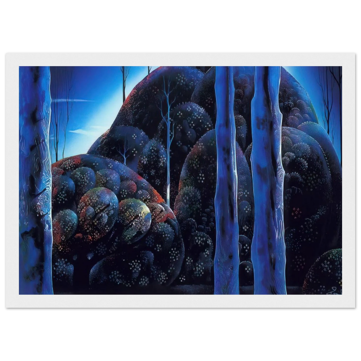 Moonlit Eucalyptus Framed Poster | Eyvind Earle Framed Prints Wall Art | Eyvind Earle Prints