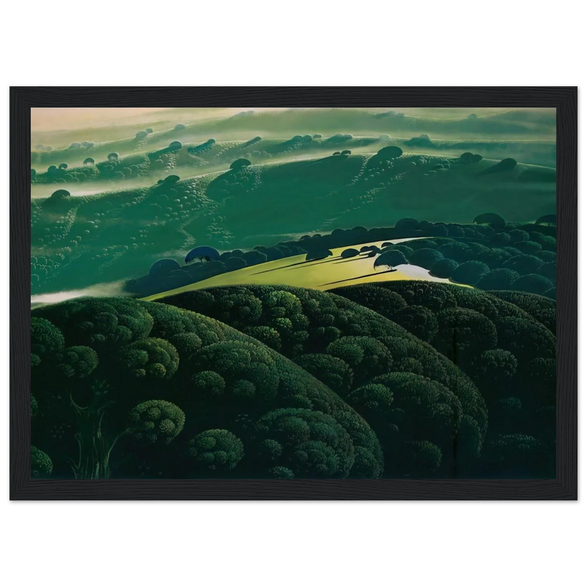 Morning Fog Framed Poster | Eyvind Earle Framed Prints Wall Art | Eyvind Earle Prints