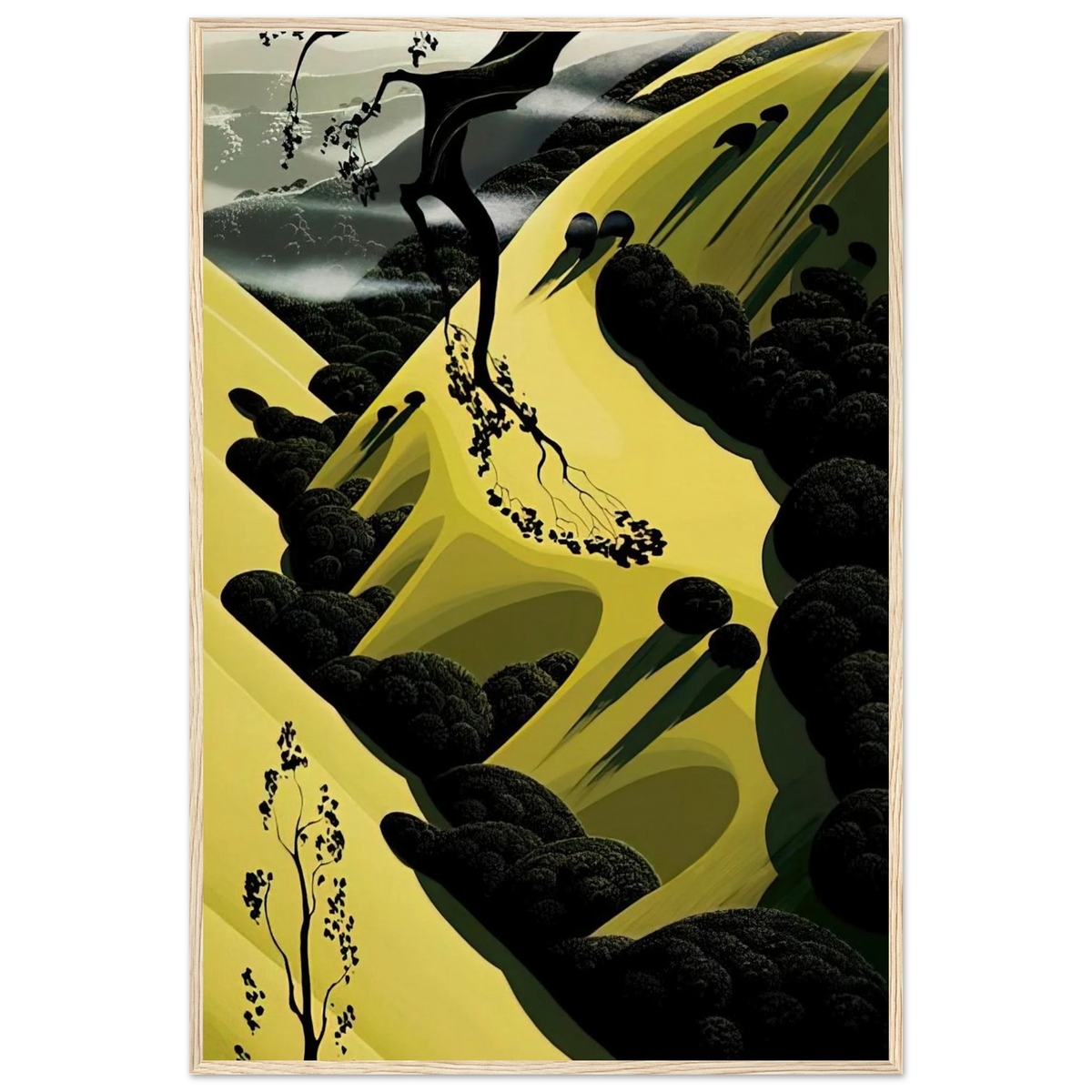 High Country Valley Framed Poster | Eyvind Earle Framed Prints Wall Art | Eyvind Earle Prints