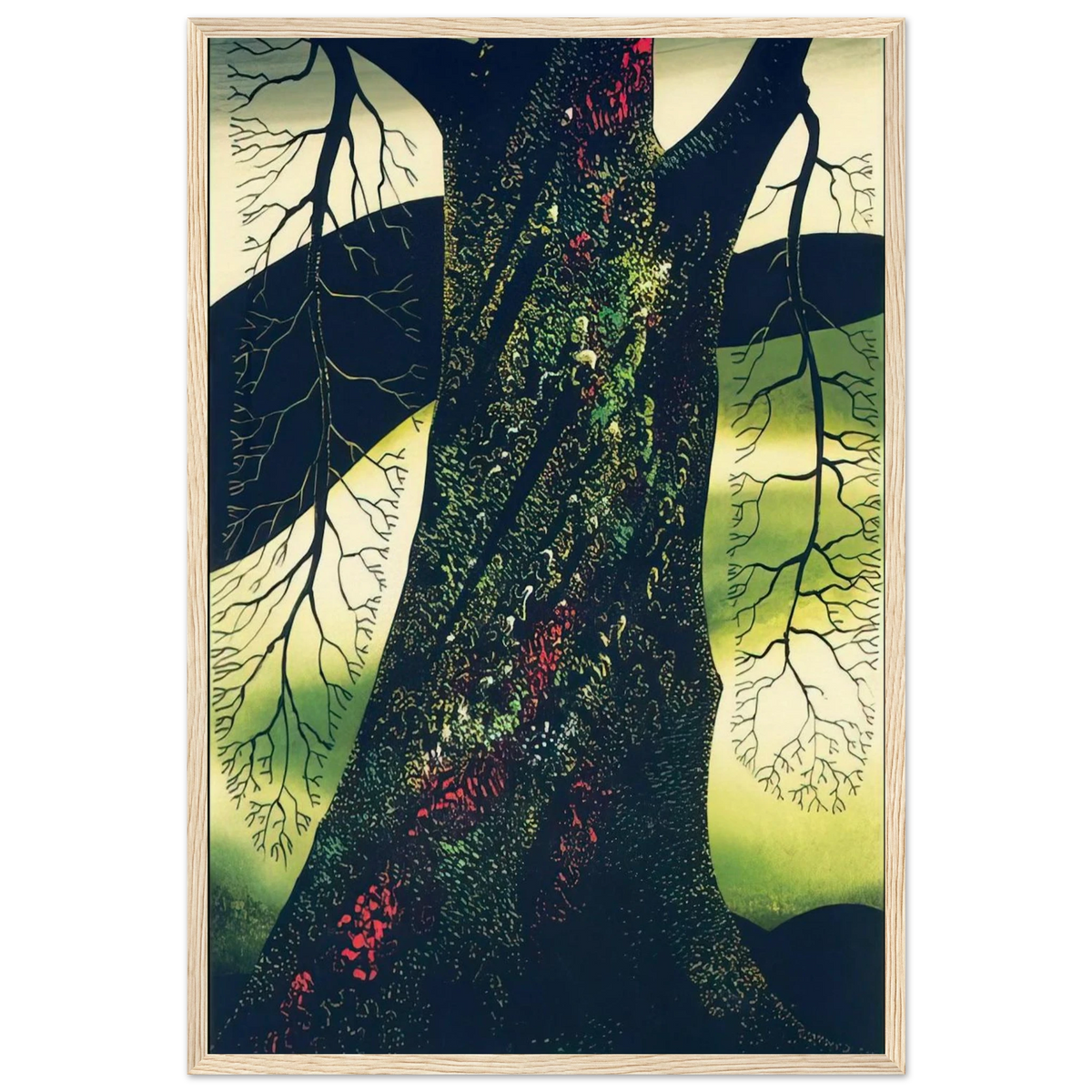Oak Tree Framed Poster | Eyvind Earle Framed Prints Wall Art | Eyvind Earle Prints