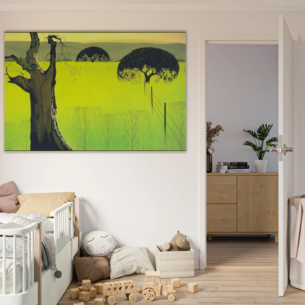 Mustard Field Poster | Eyvind Earle Poster | Eyvind Earle Prints