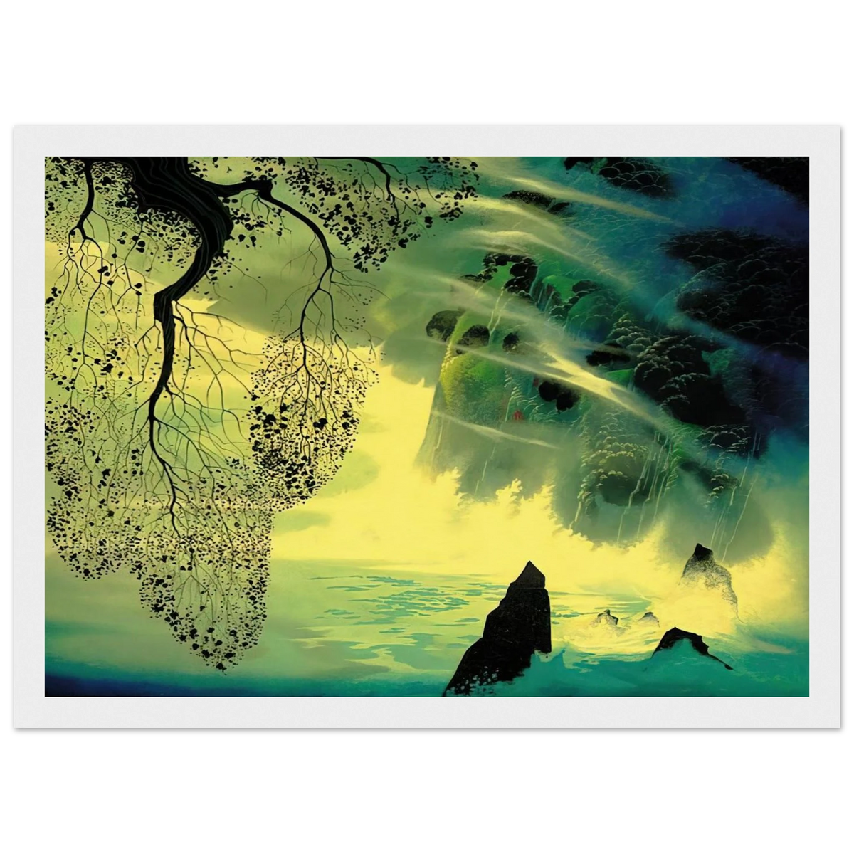A Swirl of Fog Framed Poster | Eyvind Earle Framed Prints Wall Art | Eyvind Earle Prints