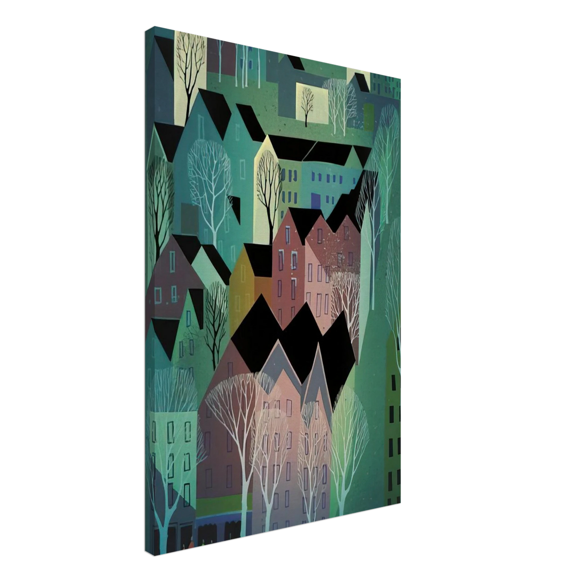 Village Canvas | Eyvind Earle Canvas | Eyvind Earle Prints