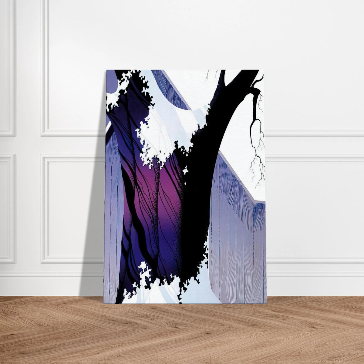 Violet Tree and Barn Canvas | Eyvind Earle Canvas | Eyvind Earle Prints