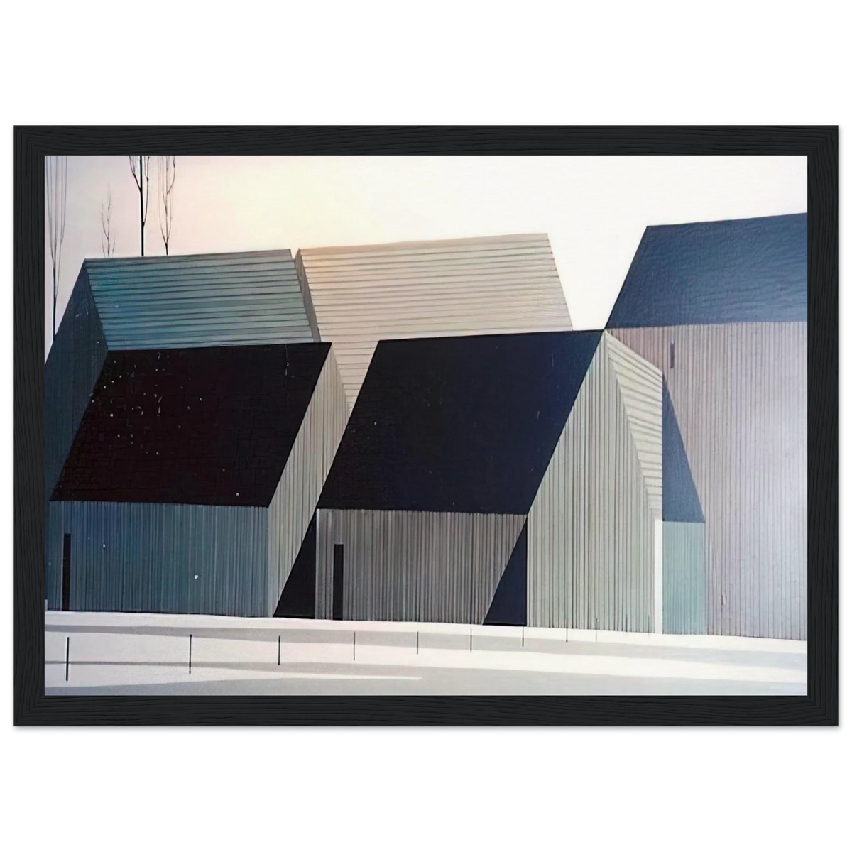 Barns Framed Poster | Eyvind Earle Framed Prints Wall Art | Eyvind Earle Prints