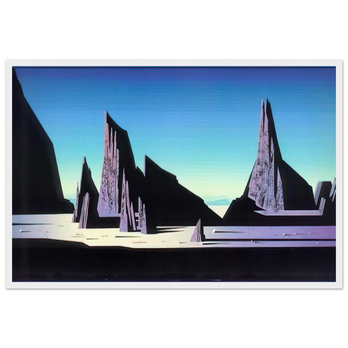 Desert Rocks Framed Poster | Eyvind Earle Framed Prints Wall Art | Eyvind Earle Prints