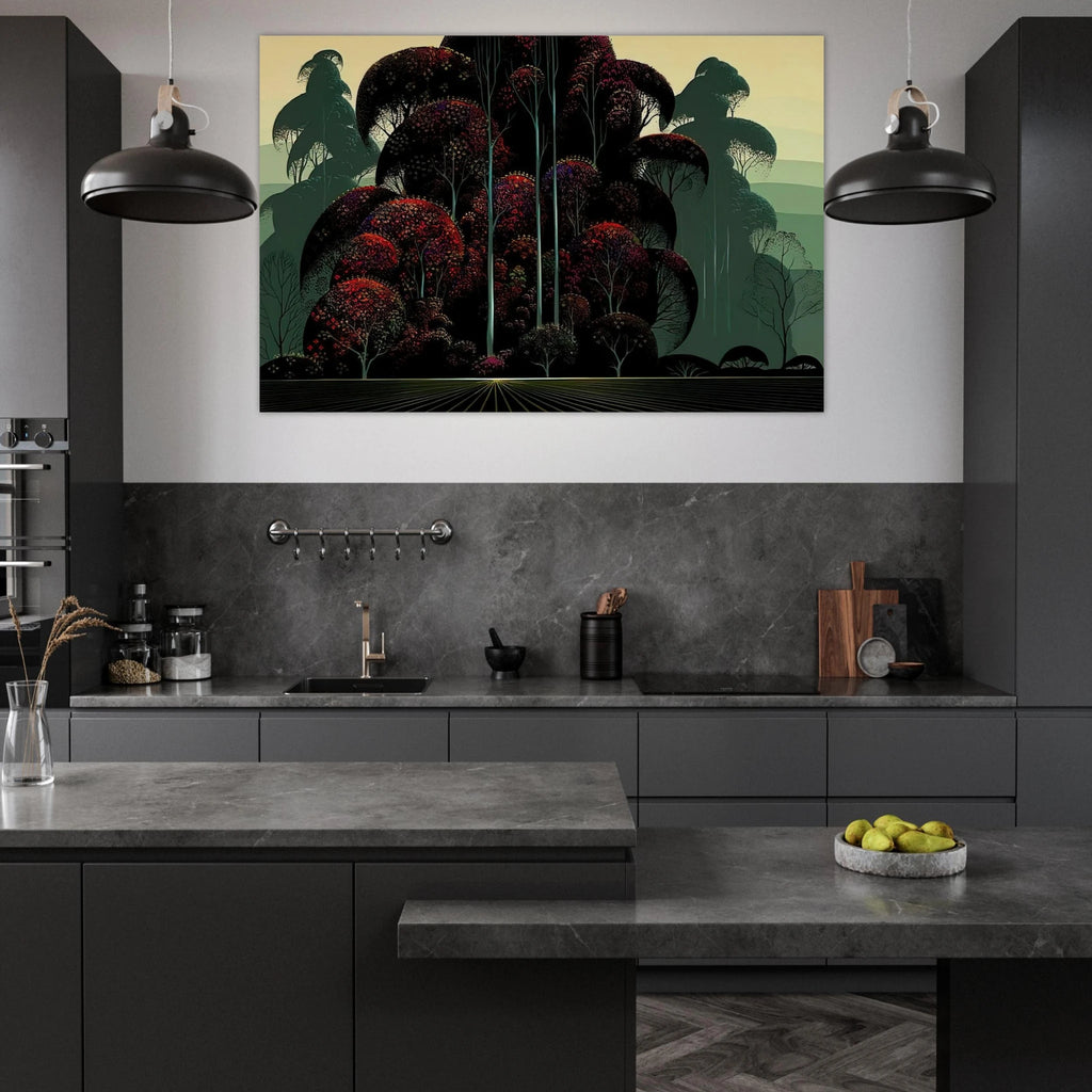 Crimson Autumn Poster | Eyvind Earle Poster | Eyvind Earle Prints