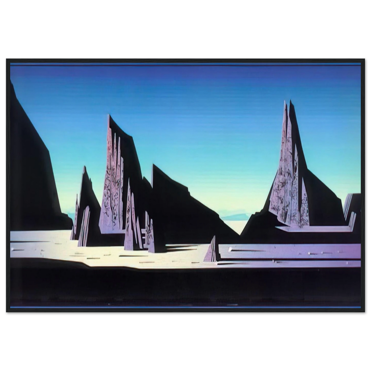 Desert Rocks Framed Poster | Eyvind Earle Framed Prints Wall Art | Eyvind Earle Prints