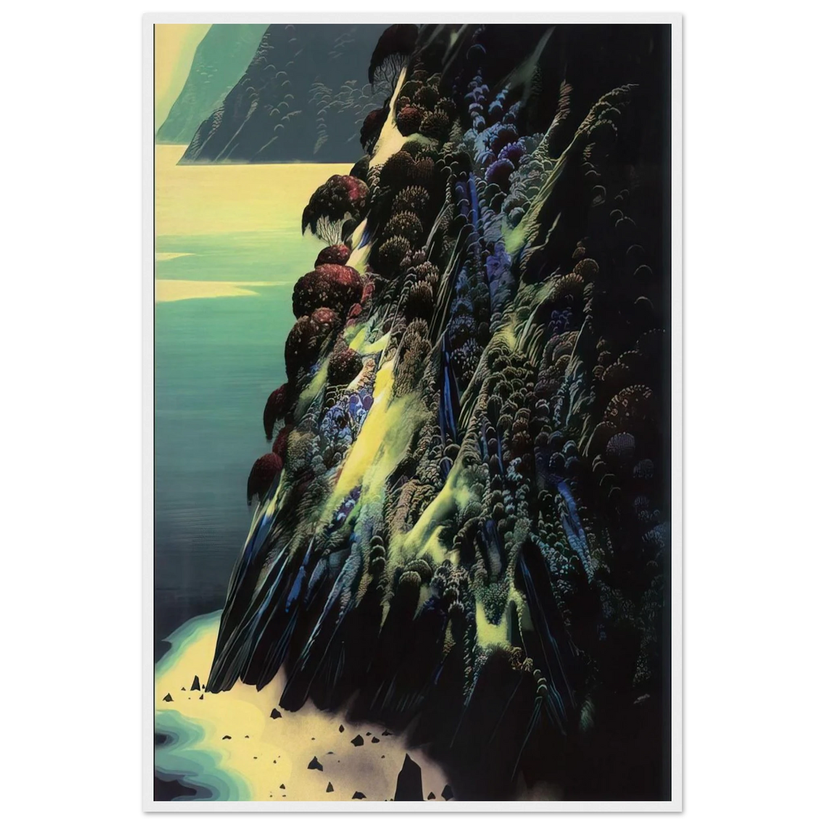 Big Sur Poem Framed Poster | Eyvind Earle Framed Prints Wall Art | Eyvind Earle Prints