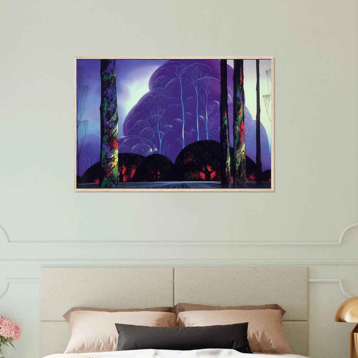 Purple Sunset Framed Poster | Eyvind Earle Framed Prints Wall Art | Eyvind Earle Prints