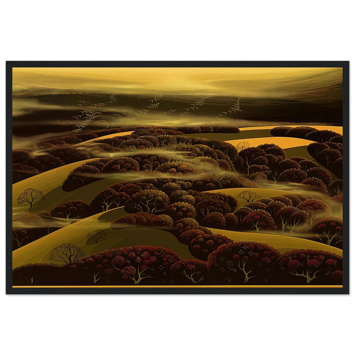 When the Fog Rolls In Framed Poster | Eyvind Earle Framed Prints Wall Art | Eyvind Earle Prints