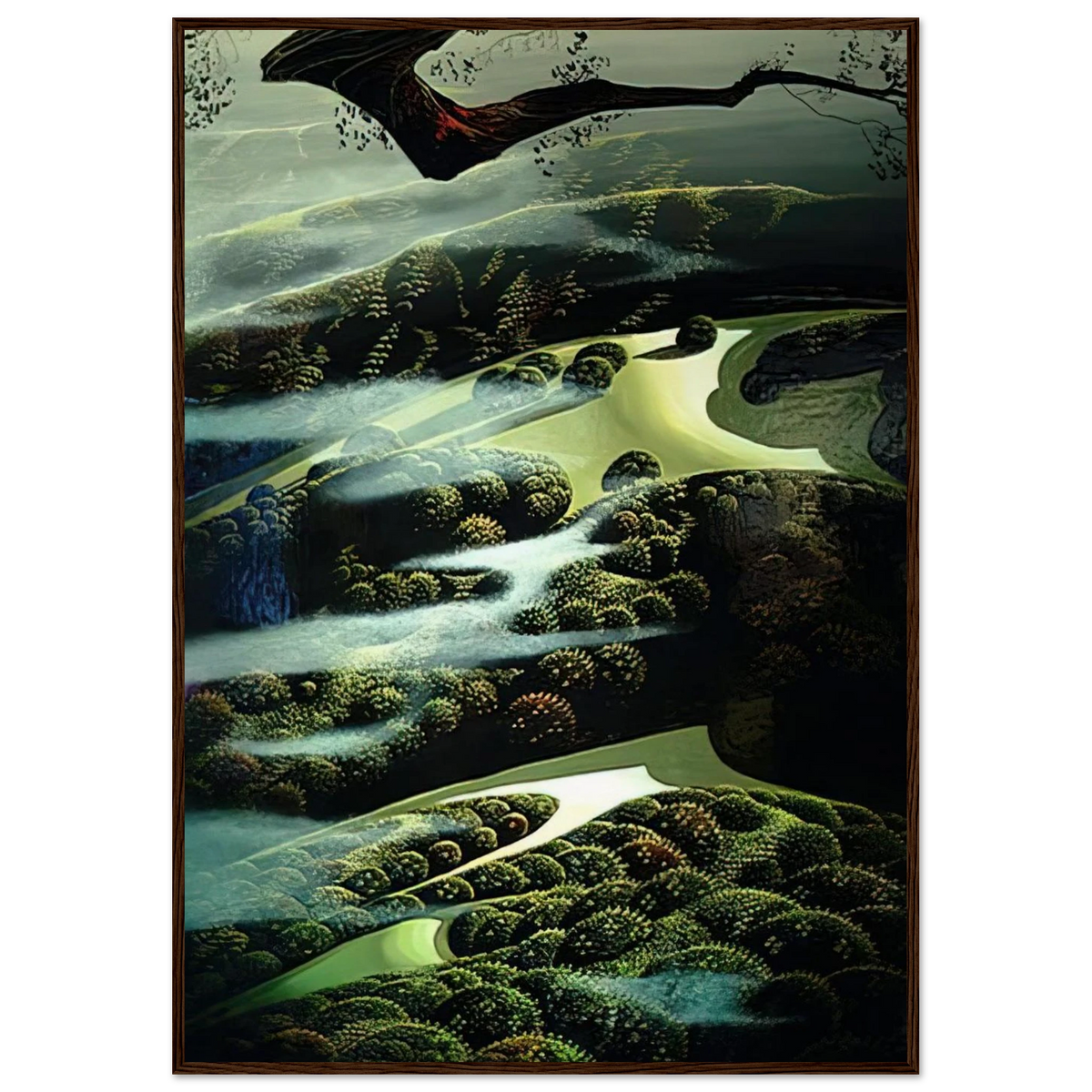 Carmel Valley Memory Framed Poster | Eyvind Earle Framed Prints Wall Art | Eyvind Earle Prints