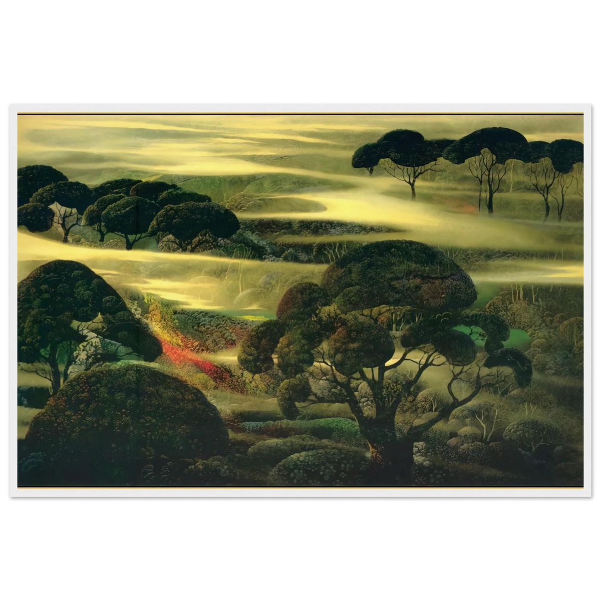 Forest in Fog Framed Poster | Eyvind Earle Framed Prints Wall Art | Eyvind Earle Prints