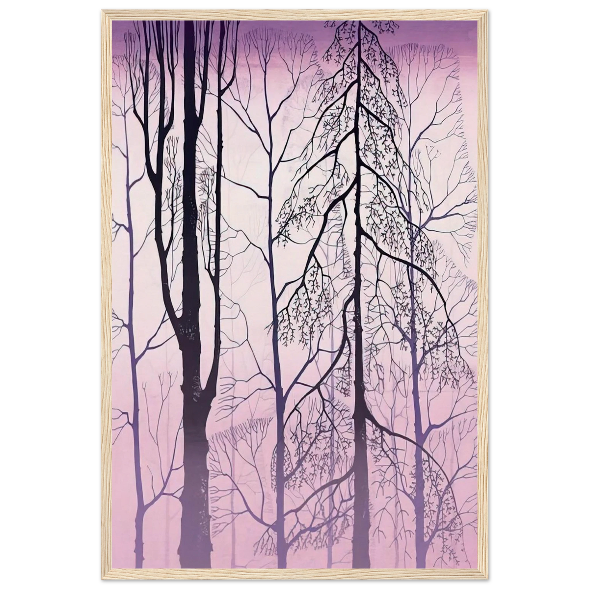 Winter woods Framed Poster | Eyvind Earle Framed Prints Wall Art | Eyvind Earle Prints