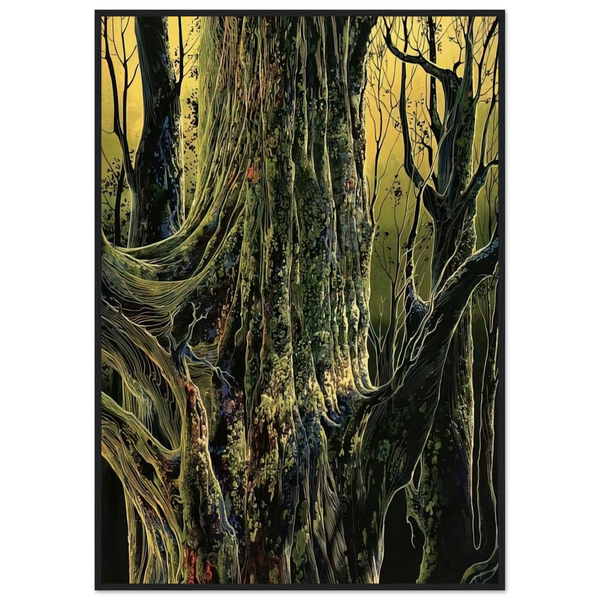 Ancient Tree Framed Poster | Eyvind Earle Framed Prints Wall Art | Eyvind Earle Prints