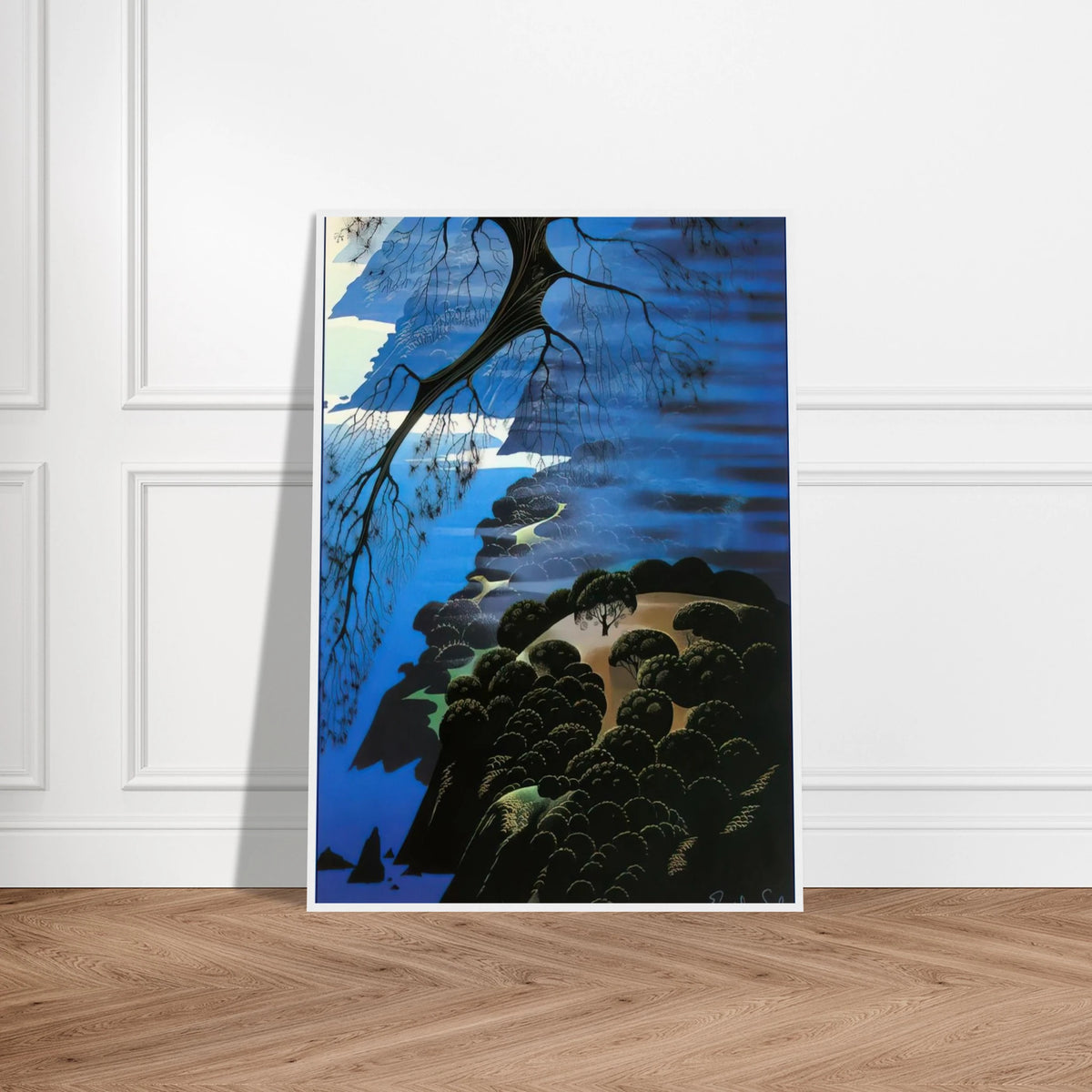 Mystical Coastline Framed Poster | Eyvind Earle Framed Prints Wall Art | Eyvind Earle Prints