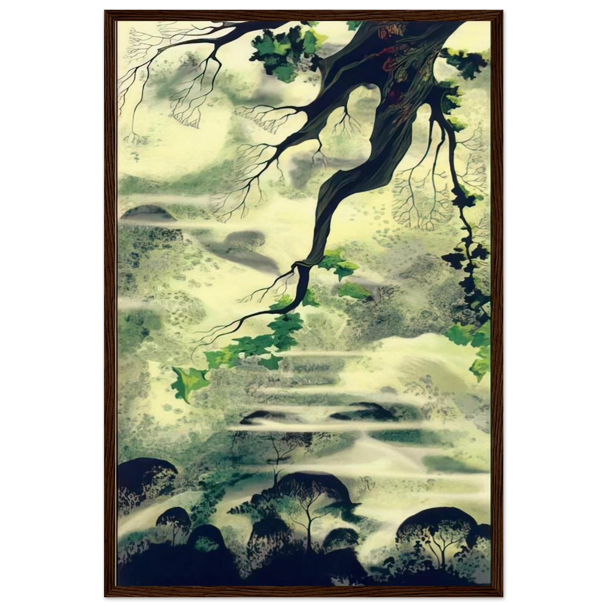 Fog Bound Framed Poster | Eyvind Earle Framed Prints Wall Art | Eyvind Earle Prints