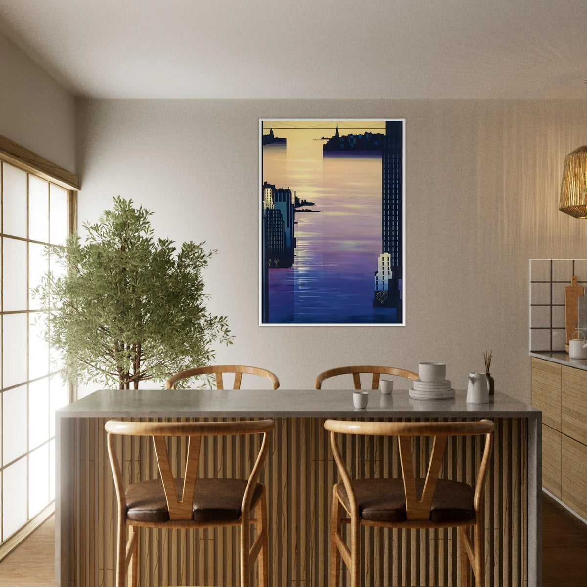 East River Framed Poster | Eyvind Earle Framed Prints Wall Art | Eyvind Earle Prints