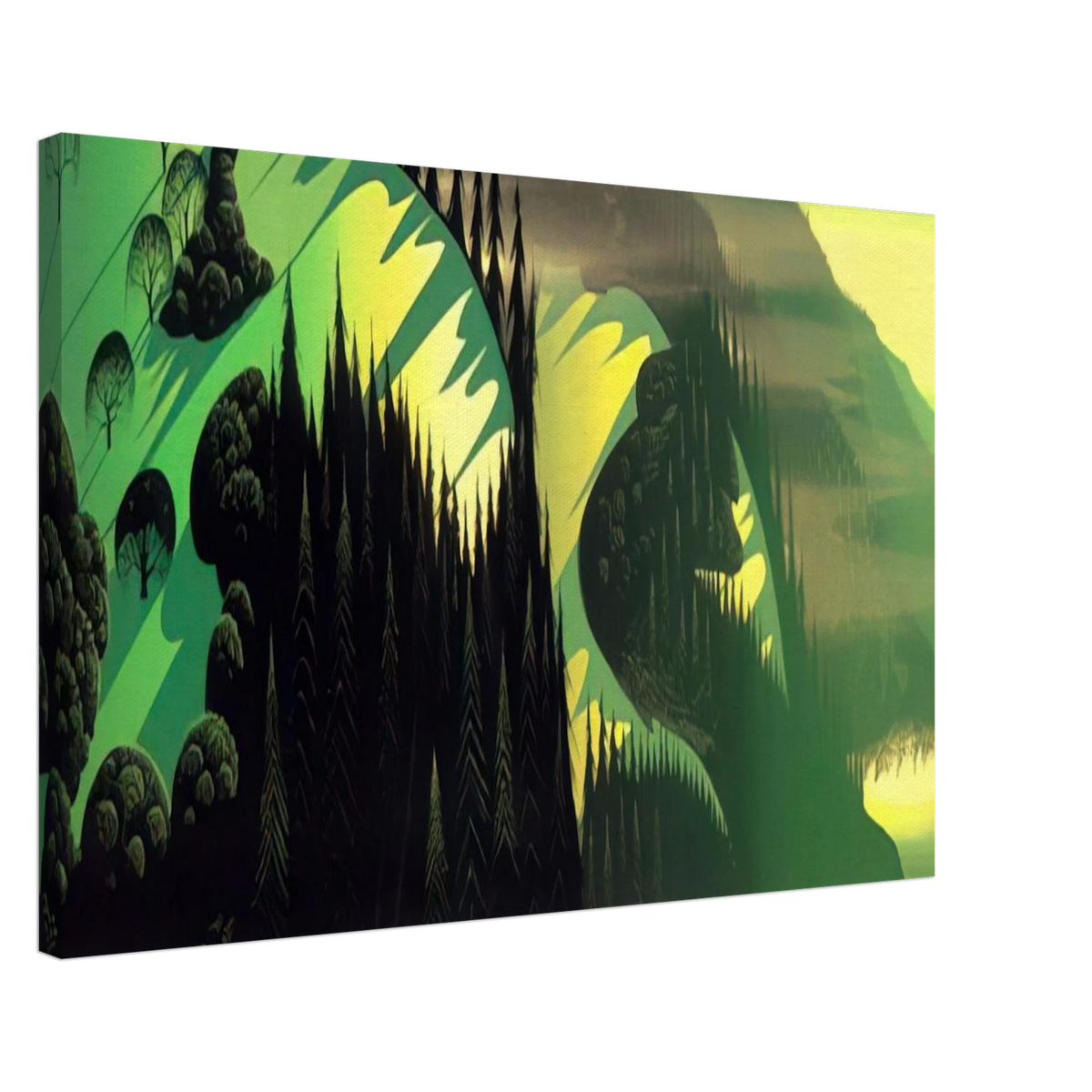 Three Pastures by the Sea Canvas | Eyvind Earle Canvas | Eyvind Earle Prints
