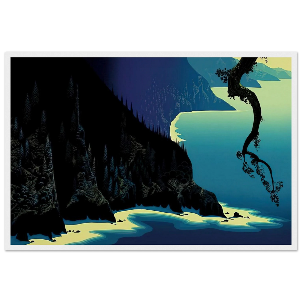 Big Sur Framed Poster | Eyvind Earle Framed Prints Wall Art | Eyvind Earle Prints