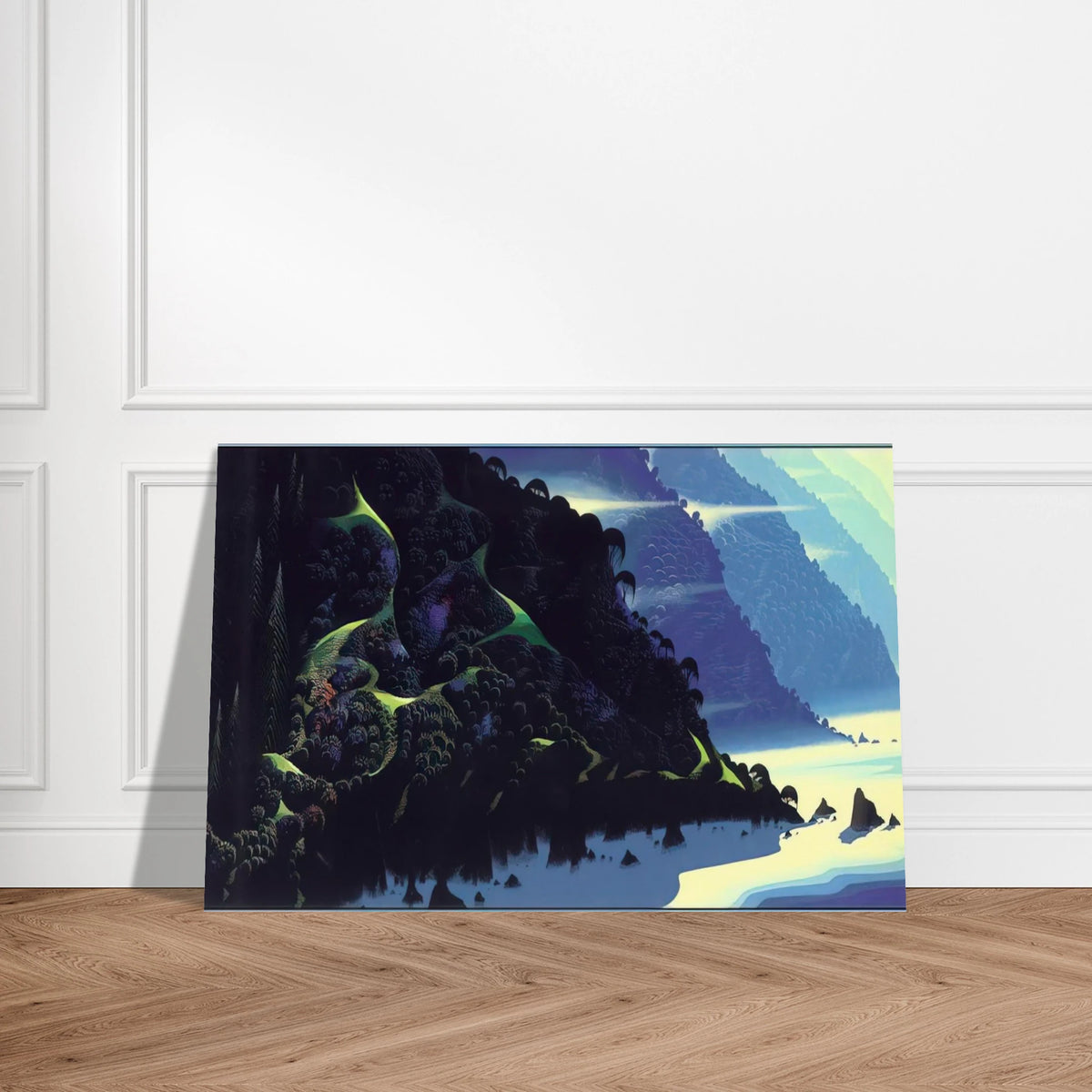 Blue Coastline Poster | Eyvind Earle Poster | Eyvind Earle Prints