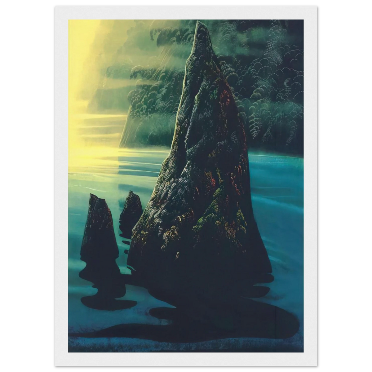 The Rock Framed Poster | Eyvind Earle Framed Prints Wall Art | Eyvind Earle Prints