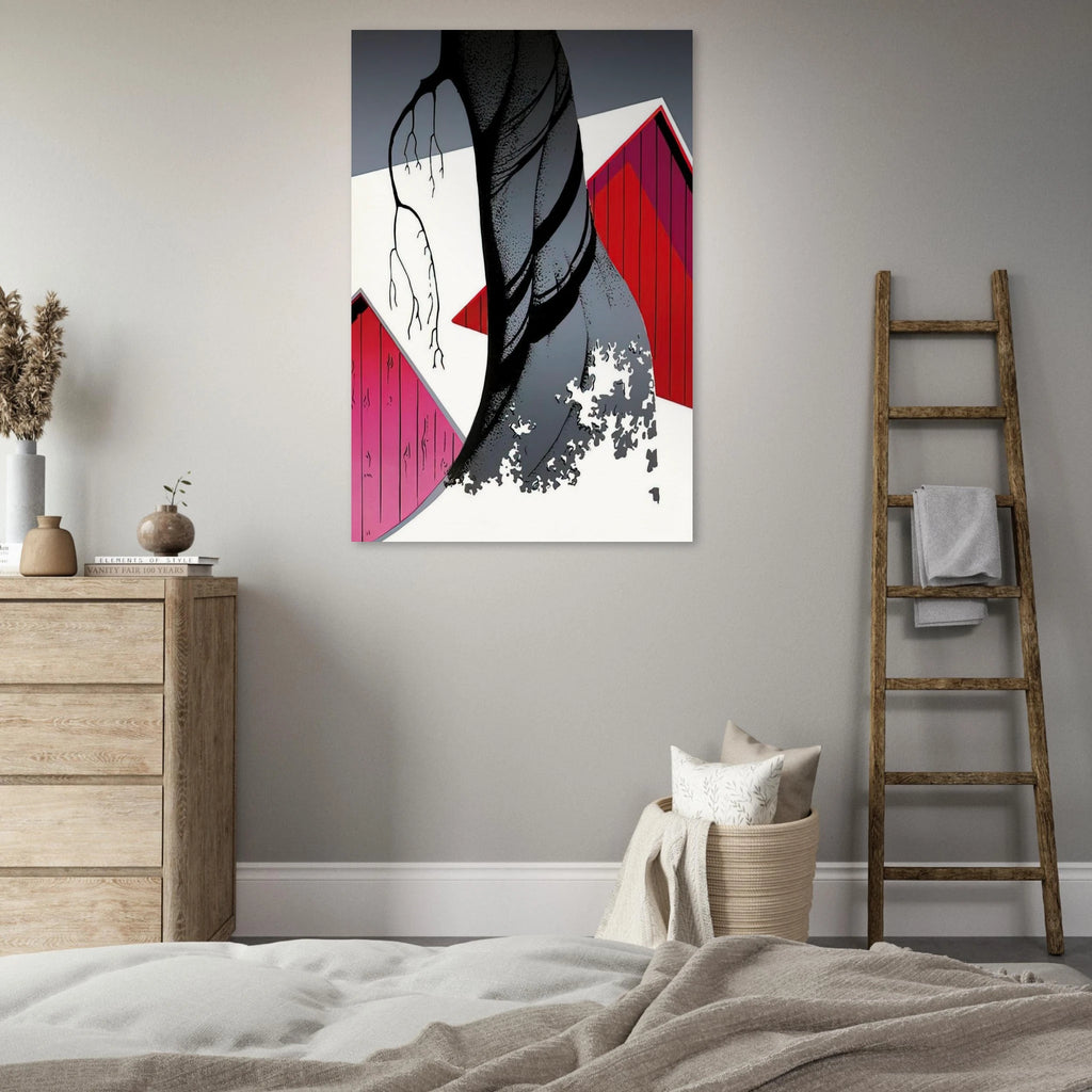 Red Barn and Grey Sky Poster | Eyvind Earle Poster | Eyvind Earle Prints