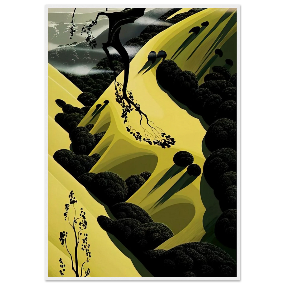 High Country Valley Framed Poster | Eyvind Earle Framed Prints Wall Art | Eyvind Earle Prints