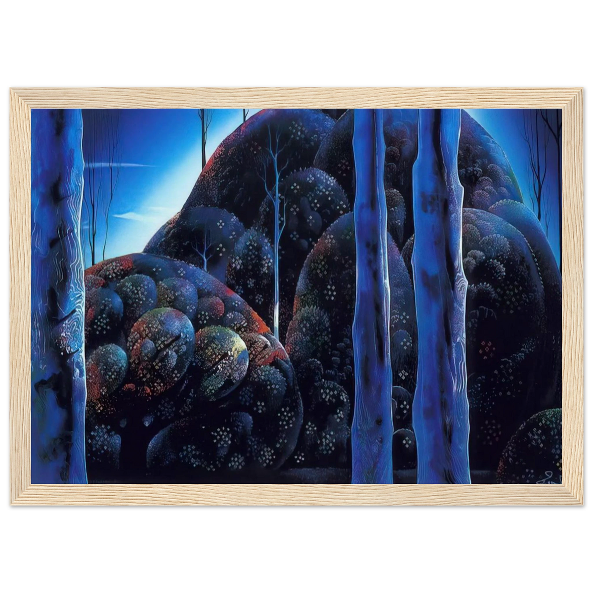 Moonlit Eucalyptus Framed Poster | Eyvind Earle Framed Prints Wall Art | Eyvind Earle Prints