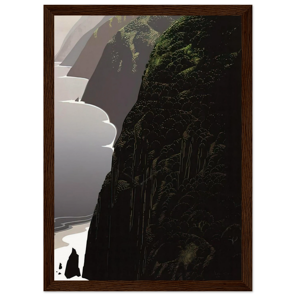 Big Sur Coastline Framed Poster | Eyvind Earle Framed Prints Wall Art | Eyvind Earle Prints